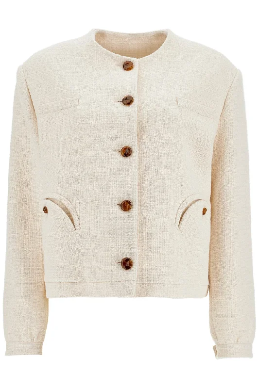 women's coats for formal eventsBlaze Milano Women's Cropped  Cotton Bolero With Buttons And Pockets