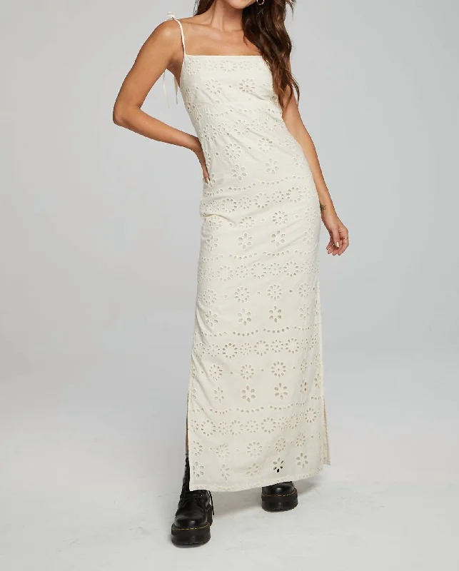 women's body-skimming dressesPalisades Maxi Dress In Gardenia