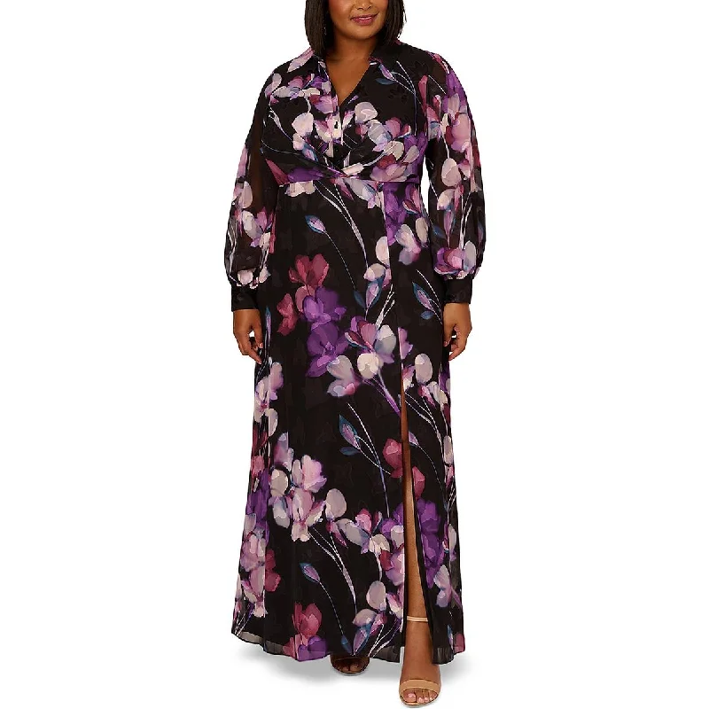 women's floral dressesWomens Floral Print Maxi Shirtdress