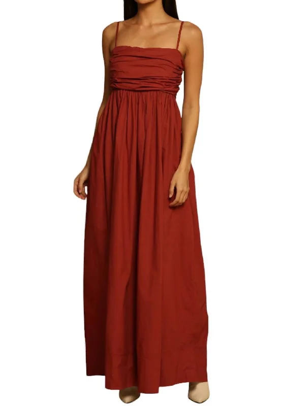 women's cold-shoulder dressesCourtney Maxi Dress In Brandy