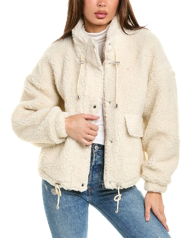 women's coats for boho-chic stylesStella + Lorenzo Teddy Fleece Jacket