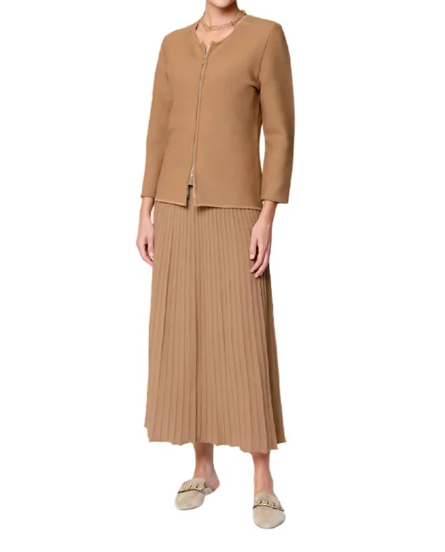 women's coats for special occasions and everyday eleganceMeg Zip Jacket In Mocha