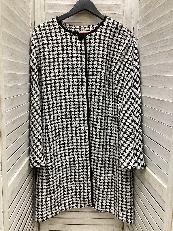 women's coats with Victorian-era influencesCoat Peacoat By Kate Spade In Checkered Pattern, Size: M