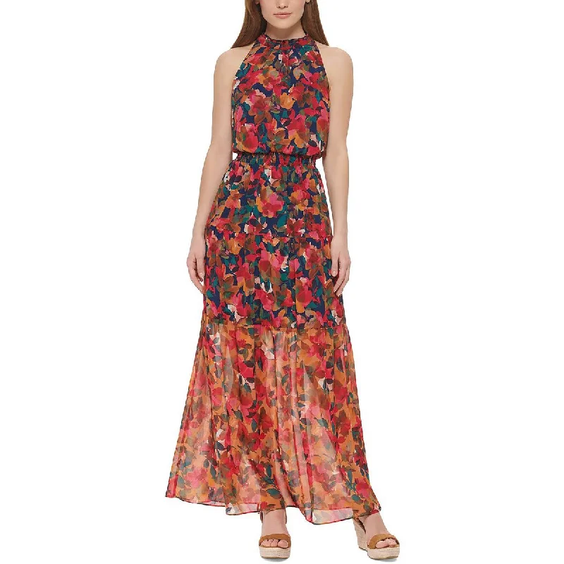 women's lace dressesPlus Womens Chiffon Floral Maxi Dress