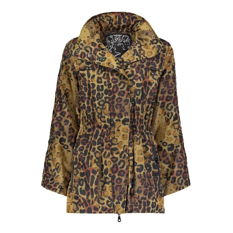 women's coats for fashion-forward individualsModern Anorak In Leopard