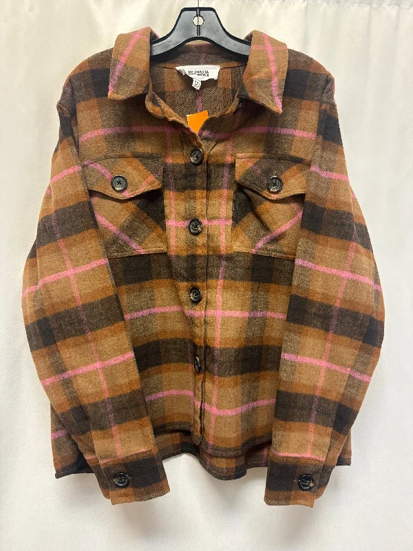 parkas for womenJacket Shirt By Bb Dakota In Plaid Pattern, Size: Xxl