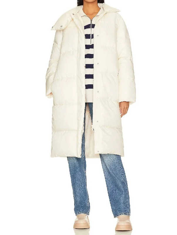 elegant women's coatsMarlon Puffer Coat In Ivory