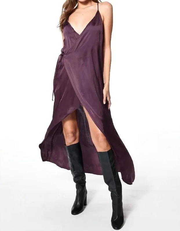 women's formal dressesGivanni Maxi Slip Dress In Raisin