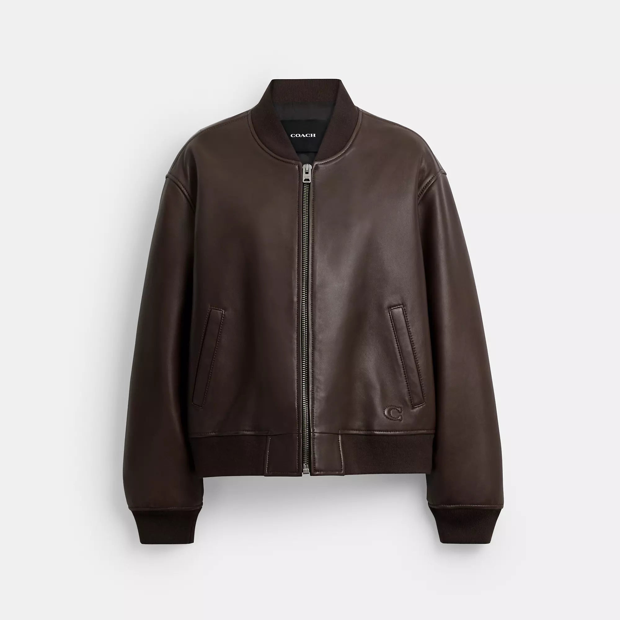 women's shearling coatsCoach Outlet Leather Bomber