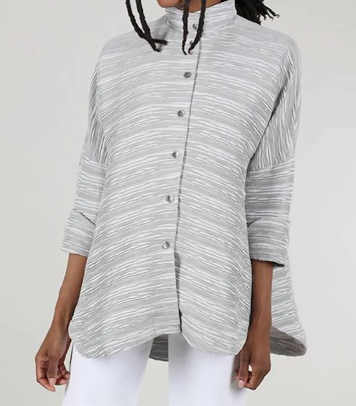 cozy women's coatsComplex Circular Jacket In Gray