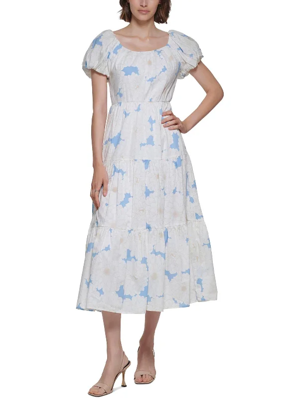 women's cocktail dressesWomens Cotton Calf Midi Dress