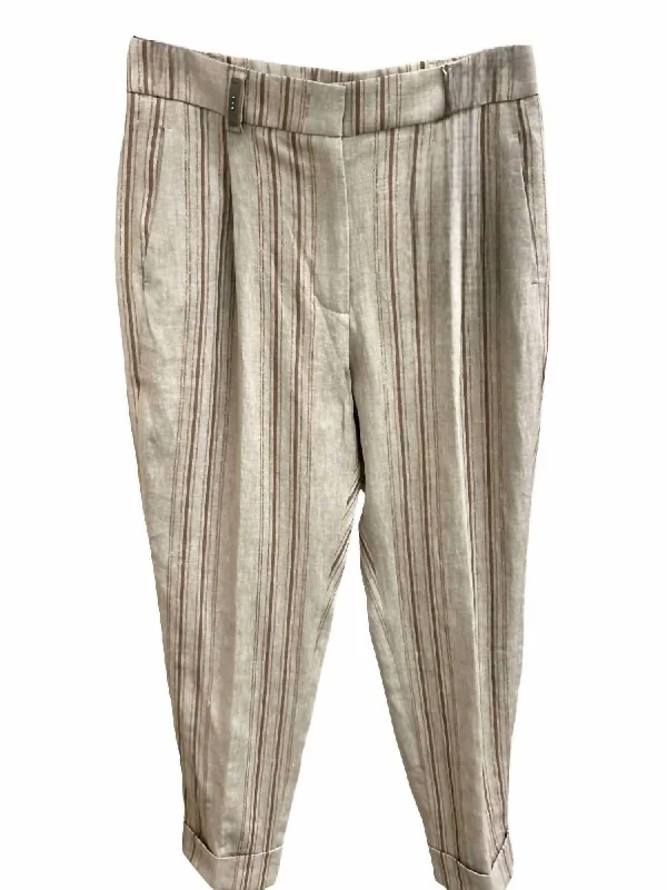 women's chic pantsAnkle Length Pant In Beige