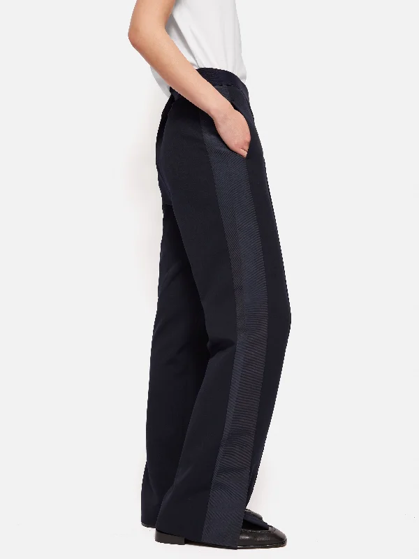 women's yoga pantsCrepe Split Hem Jogger | Navy