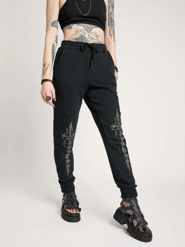 women's checkered pantsCrucifix Joggers