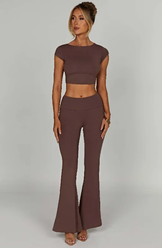 women's embroidered pantsHeidi Pant - Chocolate