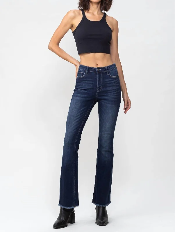 women's sustainable pantsHigh Rise Flare Jeans In Dark Wash