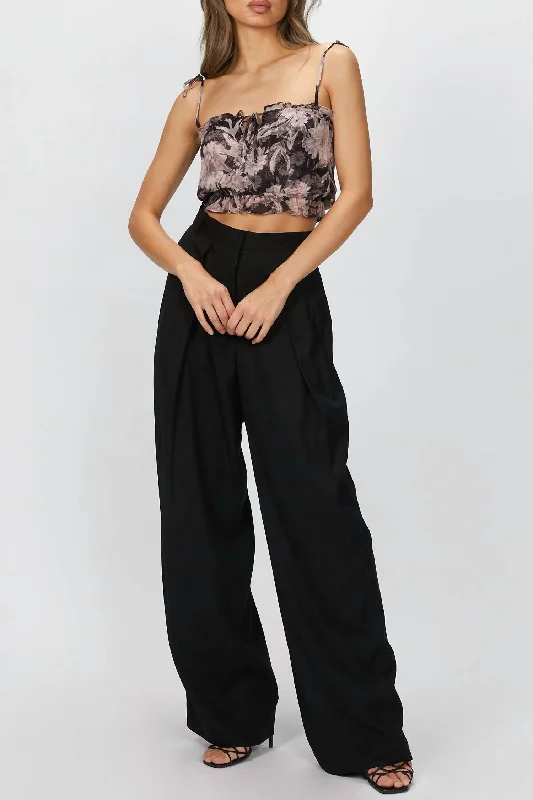 women's petite pantsHigh-Rise Pants In Black