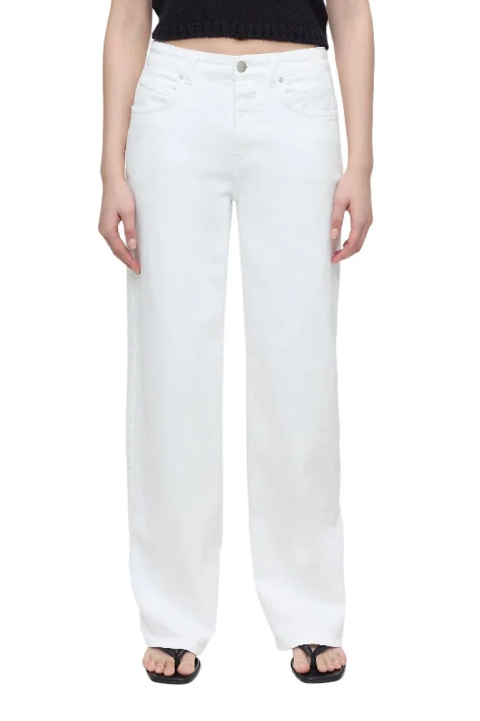 women's warm pantsNikka Wide Leg Jeans In White