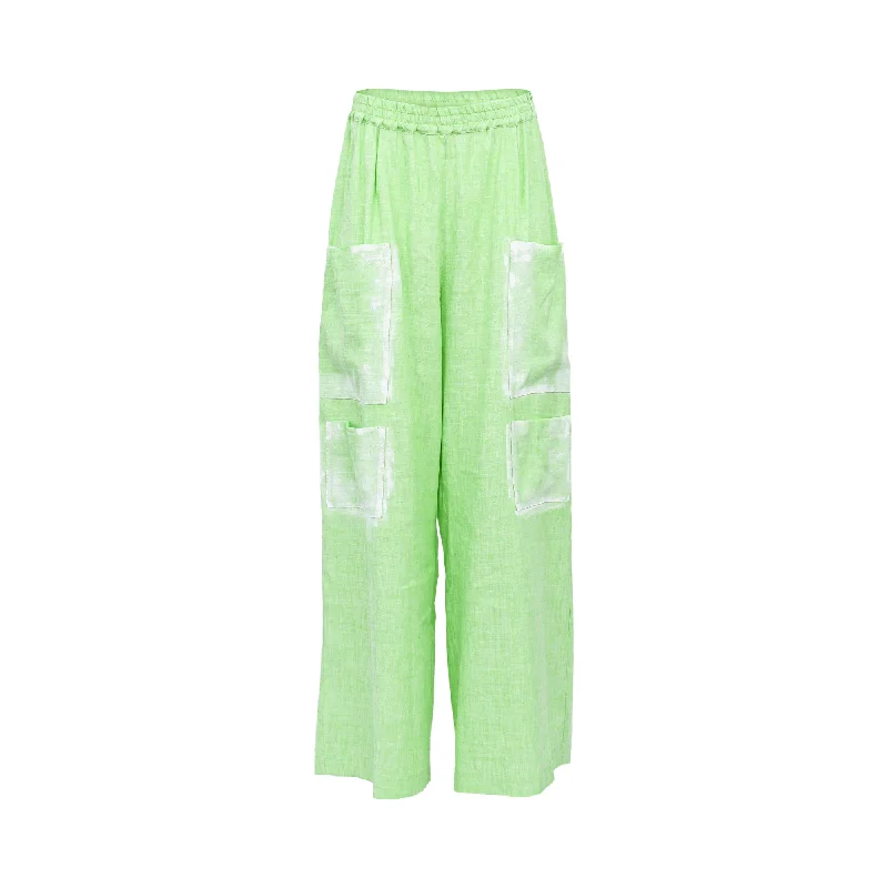 women's clubbing pantsOblique Women's Green Large Legs Pant