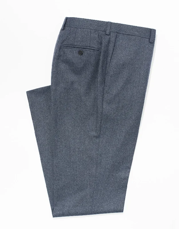 women's smart casual dressesBLUE WOOL FLANNEL TROUSERS