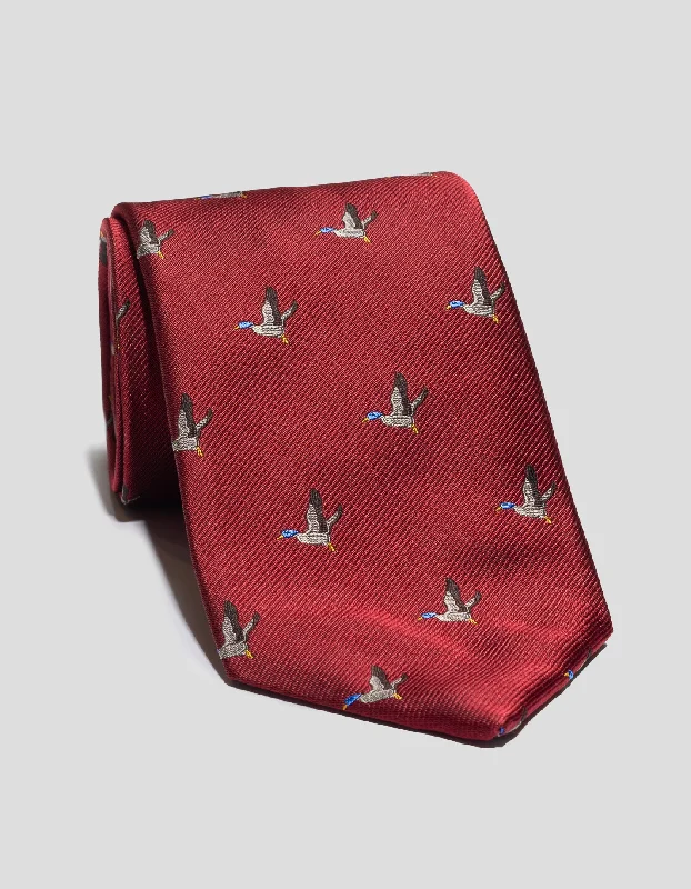 women's lace-up dressesEMBLEMATIC FLYING DUCK TIE - RED