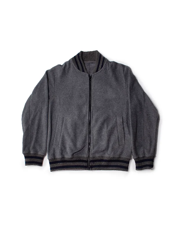 women's vacation dressesPOLAR FLEECE TRACK JACKET - CHARCOAL