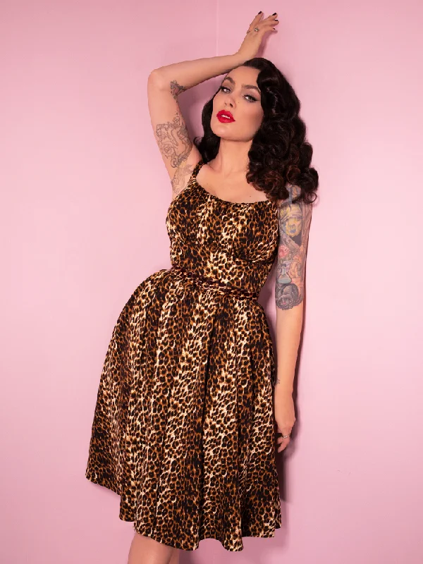 women's luxury dressesIngenue Dress in Vintage Leopard Print - Vixen by Micheline Pitt