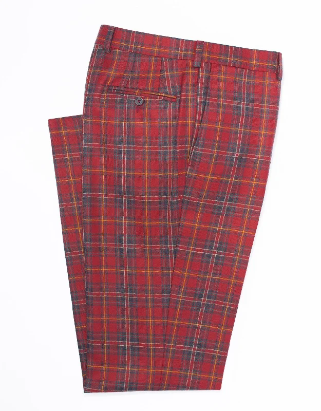 women's tall dressesRED MULTI PLAID