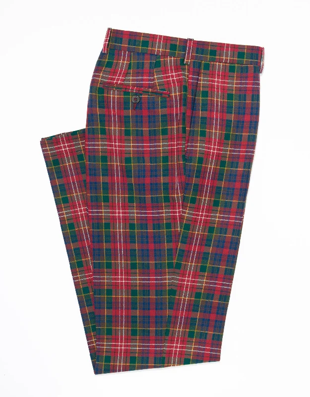 women's retro dressesRED WITH MULTI PANE TROUSERS