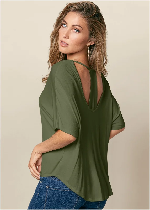 women's formal dressesRacerback Basic Top - Olive