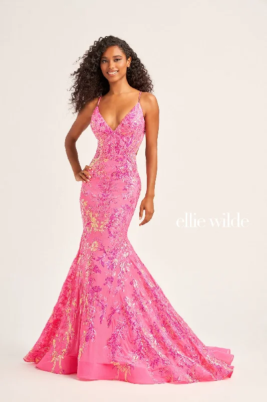 women's statement dressesEllie Wilde EW35011 Mermaid Prom Long Formal Gown