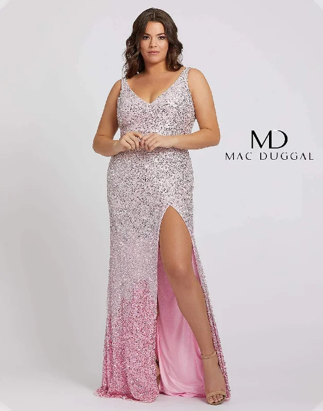 women's velvet dressesMac Duggal 5152 Fabulouss Plus Size Prom Long