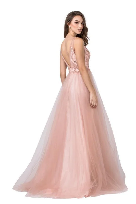 women's silk dressesProm Long Formal Embellished Bodice Ball Gown