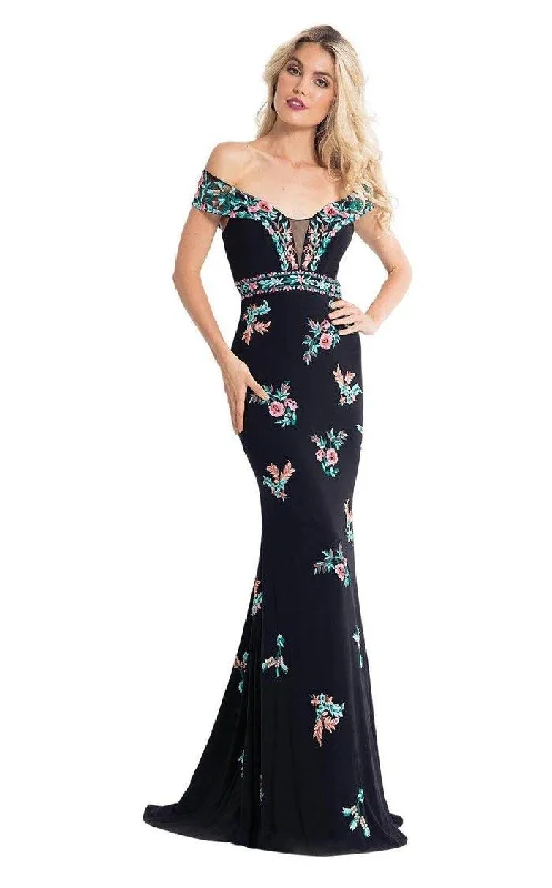 women's versatile dressesRachel Allan Long Off The Shoulder Prom Dress 6056