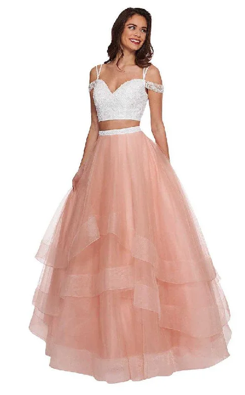 women's vintage dressesRachel Allan Long Two Piece Prom Ball Gown 6434