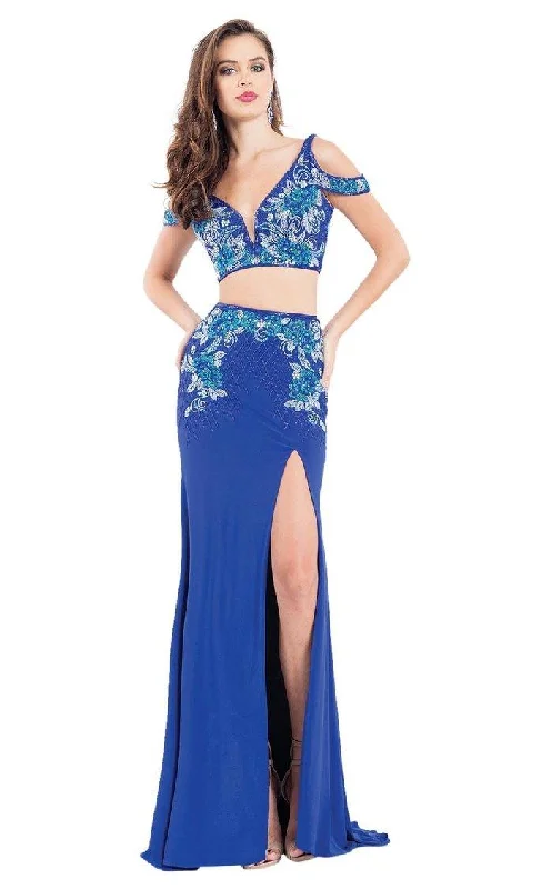 women's wrinkle-resistant dressesRachel Allan Long Two Piece Prom Formal Dress 6018