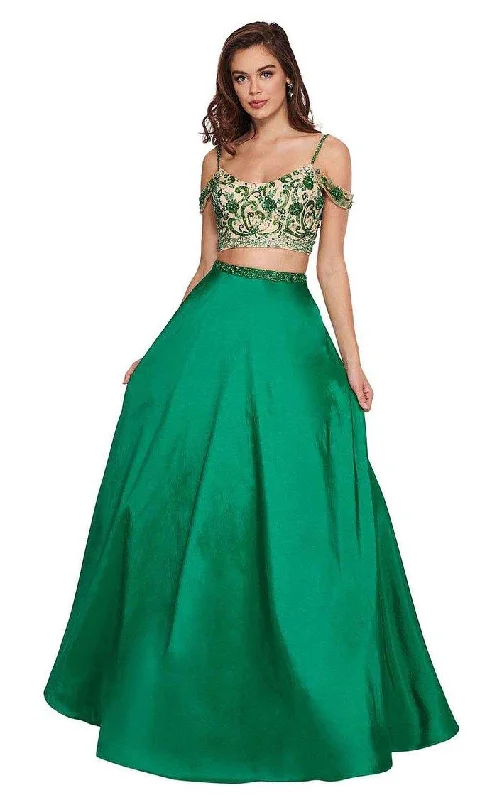 women's luxury dressesRachel Allan Long Two Piece Prom Ball Gown 6534