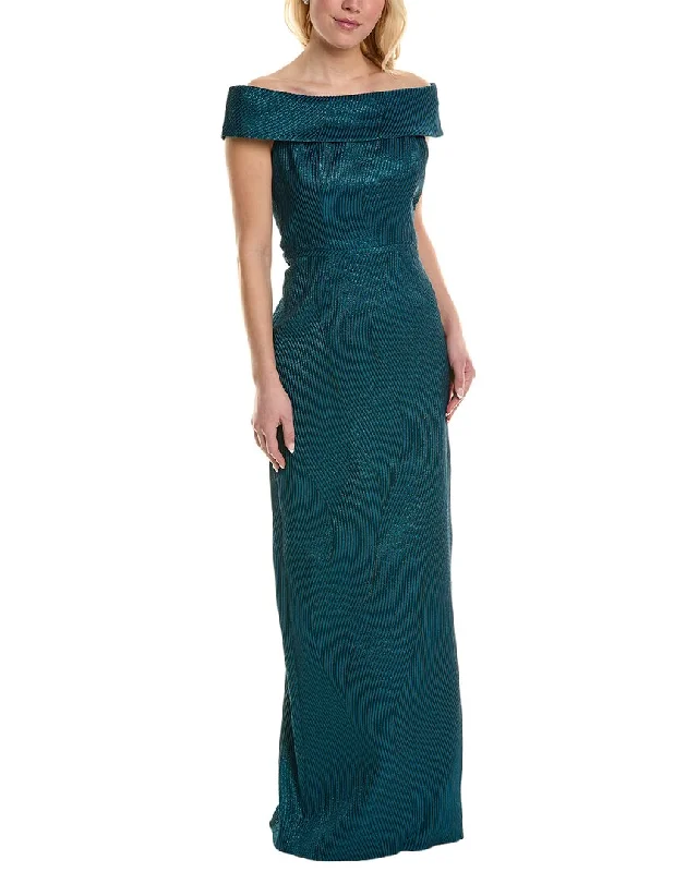 women's formal dressesTeri Jon by Rickie Freeman Off-The-Shoulder Gown